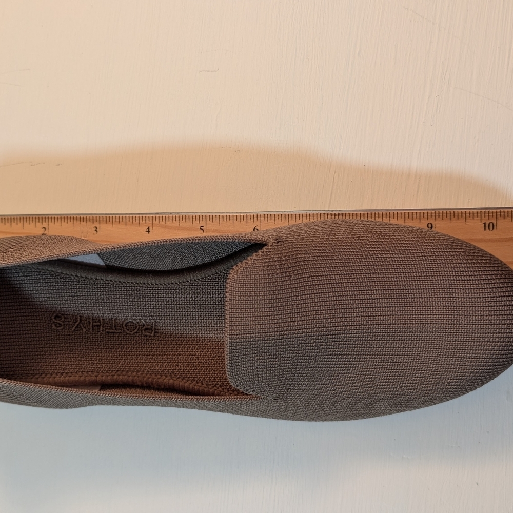 Rothys Brown Taupe Loafers Ladies Size 9 Almost New - Picture 10 of 12